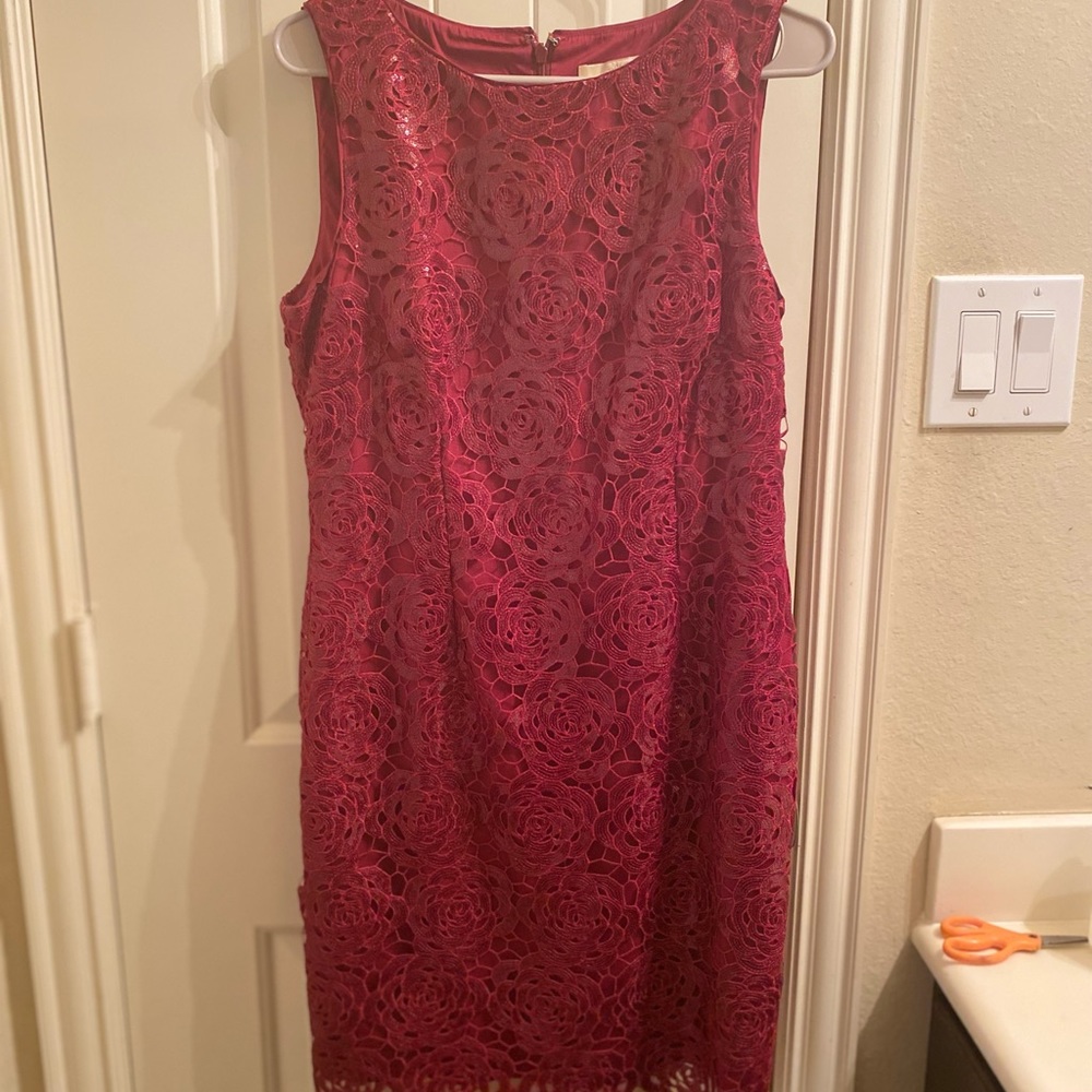 Aidan Red Knee length dress